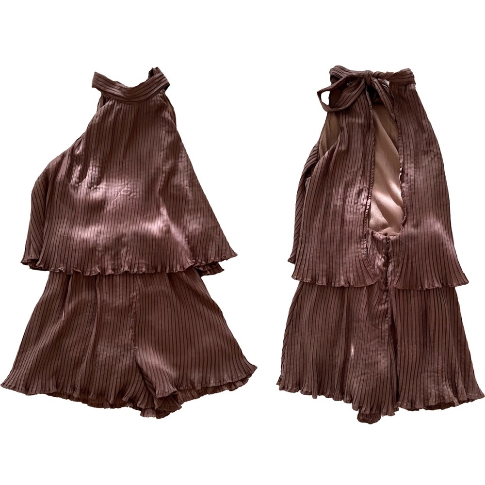 Brown Open Back Romper